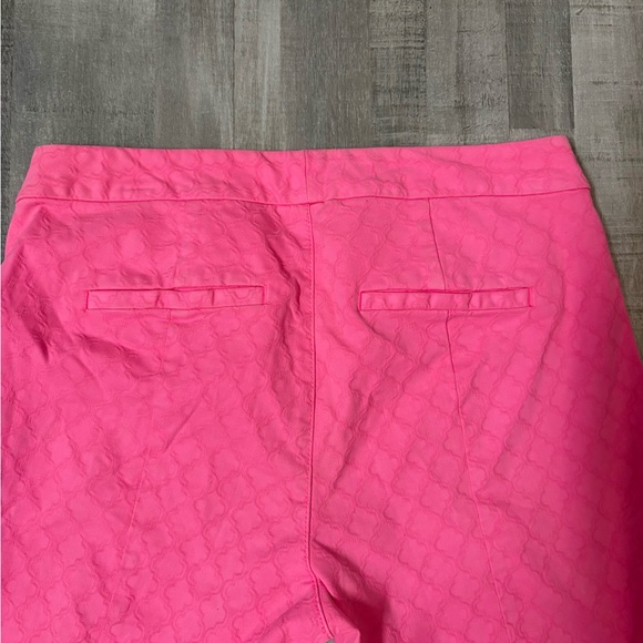Lilly Pulitzer Kelly Jacquard Sunset Pink Skinny Ankle Pants Size 8 - Picture 5 of 5